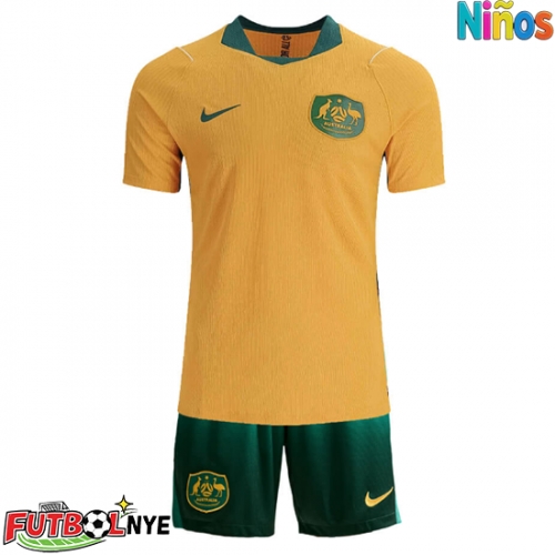 Camiseta Australia Primera Equipación para niños Mundial 2026 manga corta (+ pantalones cortos)